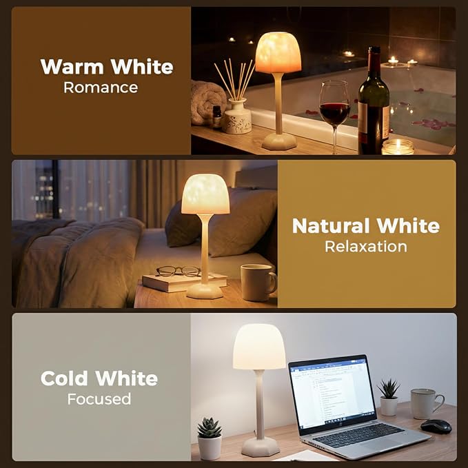 RICHMYC Waterproof Shower Lamp, 16 Colors Ocean Wave Projector with Remote | Cordless Rechargeable Night Light, Ambient Mood Lighting for Inside Shower, Bathroom, Bathtub, Spa