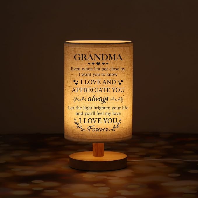 WSYEAR Birthday Gifts for Grandma from Grandkids, Grandma Birthday Gifts Table Lamp for Grandmother Nana Birthday Unique Grandma Gifts