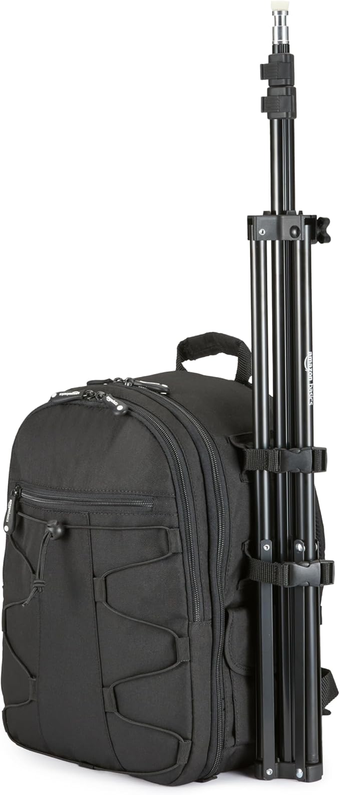Amazon Basics Portable Aluminum Photography Light Stand Tripod with Case, Adjustable 2.8-6.7 Feet, Pack of 2, Black