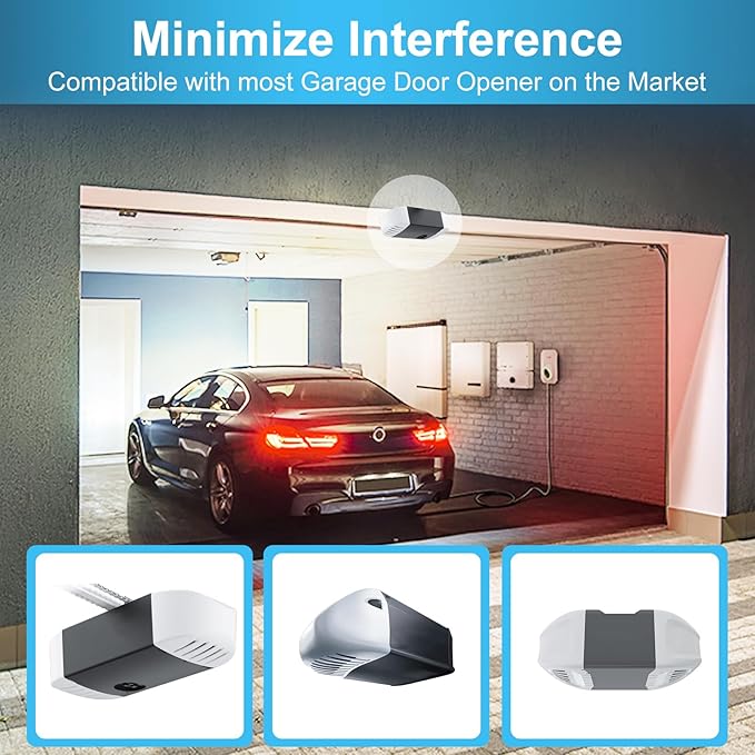 2PK 4000K Garage Door Opener Light Bulbs, 1500LM Ultra Bright, Minimize Interference, Compatible with Most Garage Door Openers, 12W, 5000K White, 120V, A19 Bulbs with E26 Base