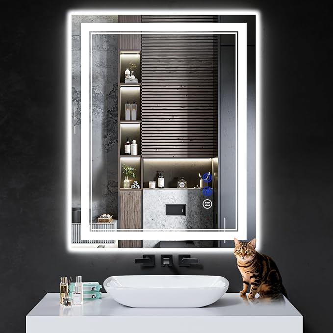 38"x30" LED Bathroom Mirror with Lights,Anti-Fog,3 Color Modes