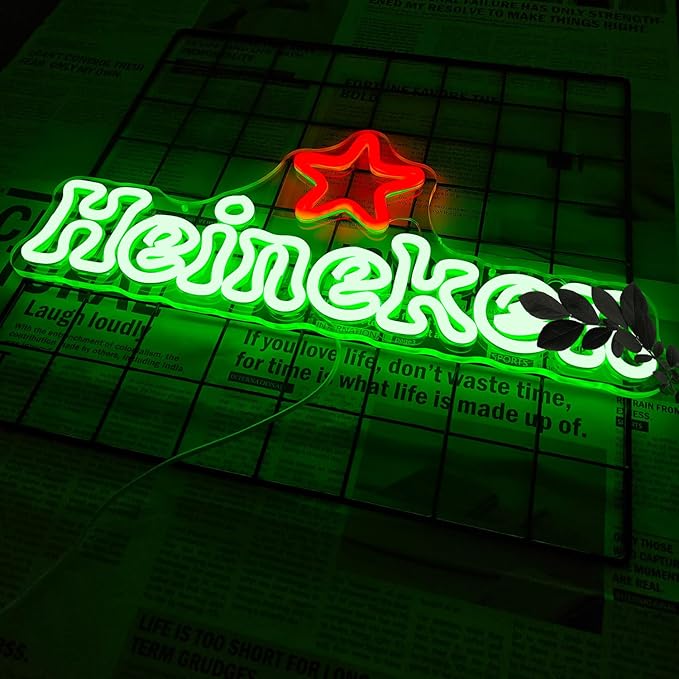 Beer Neon Signs Dimmable Bar Neon Light Up Beer Sign for Home Bar Neon Beer Signs for Wall Decor Man Cave Shop Beer Club Pub Bistro