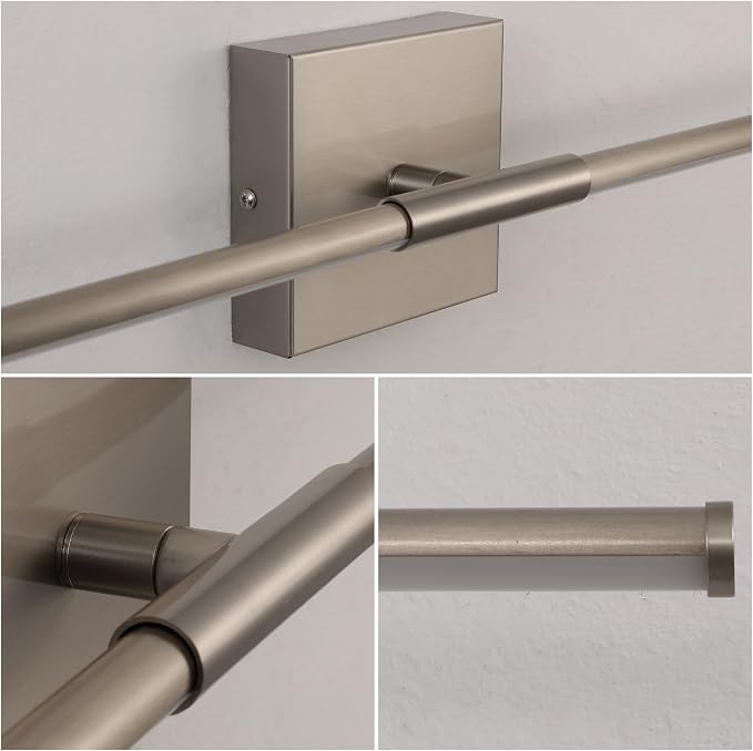 JONATHAN Y Makena 28" 1-Light LED Wall Sconce, Nickel | Dimmable, Modern, Integrated 12W, Hardwired, Sleek Metal, Ambient, Bathroom Mirror, Bedroom, Hallway, Vanity Mount
