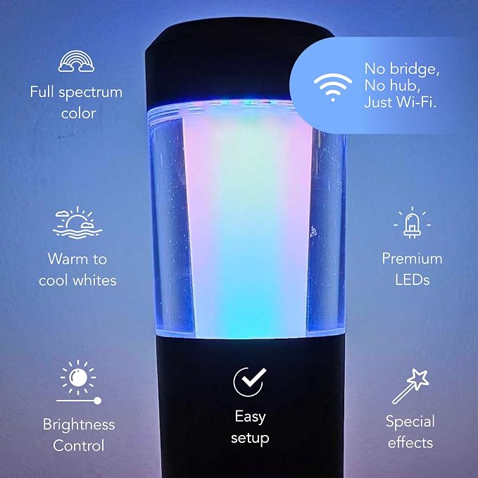 LIFX Smart Outdoor Path Lights - Wi-Fi RGBW - Matter Certified 12V- Round | Wifi 2.4GHz - Compatible with Alexa, Google, Apple Homekit, Needs 15V low-voltage transformer, for landscape pathway lighting