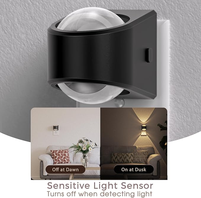 Projector Night Light, Rotating Lights Plug into Wall Warm,2 Pack | Dimmable Brightness,Soft White 3000K, Dusk to Dawn Nightlight for Kids, Nursery, Bathroom, Home Decor, Gaming Room