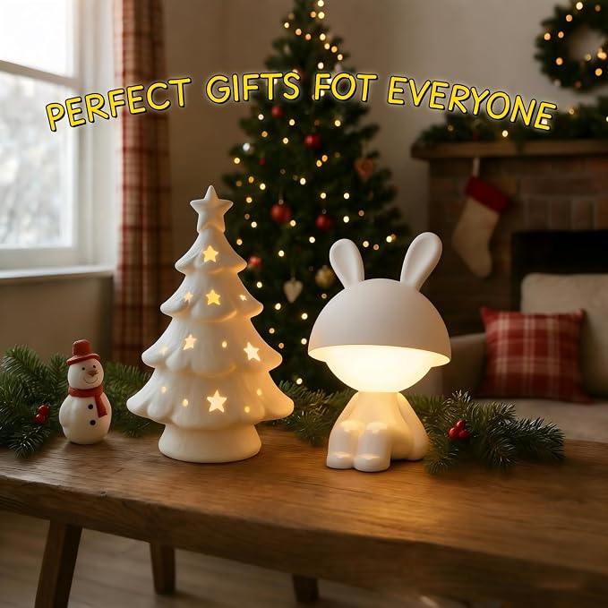 Night Lights for Kids,Rechargeable TableLamp,Touch Bedside Lamps,Cordless Dimmable Warm White Light,Baby Nursery,Breastfeeding,Sleep Aid,Cute Bunny Decor Gifts for Toddler Boys Girls Adults