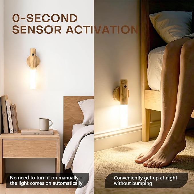 Motion Sensor Wall Lights, Rechargeable Battery Operated Wall Sconce, 1PC | LED Sconce or Handheld Lighting, Automatic Induction & Constant Light, Magnet Magnetic Base, for Hallway,Stairway,bedroom