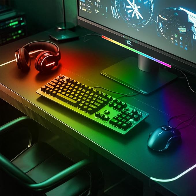 Generic RGB LED Monitor Light Bar, USB Powered, RGB Mode Change Controller, Gaming Atmosphere Light, Under The Table, Computer Accessories, Room, Hand Display