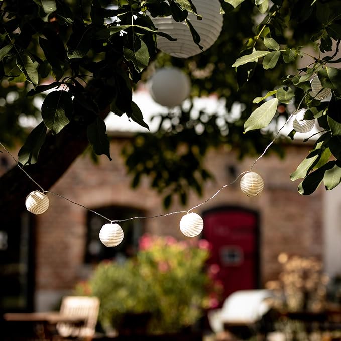Cobus CozyHome Outdoor Lights for Patio | Solar Outdoor Lights 20 LEDs | Solar Lights Outdoor Garden | Solar String Light Lantern | Outdoor Solar String Lights | Solar String Lights Outdoor Garden