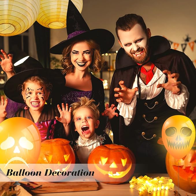 Yizhet LED Balloon Lights 30Pcs Warm White with Switch | 30Pcs Warm White LED Balloon Lights with Switch for Wedding Party Halloween Christmas