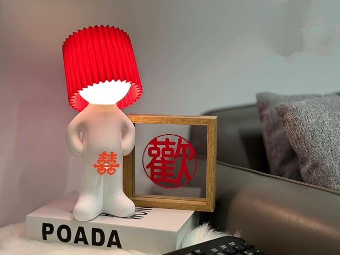 Bedside Night Light, Shy Man lamp，Birthday Christmas Gifts for Men Women Boyfriend Girlfriend, Funny Anniversary Gag Gifts, White Elephant Gifts for Adults,Anniversary Funny Gag Gifts