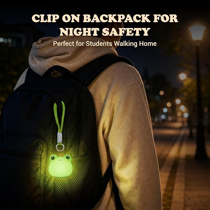 UNEEDE 3 Pack Mini Animal Night Light Set, Mini Capybara, Frog & Duck Lamp | 8 Color Changing Rechargeable Night Light for Kids,with Lanyards Silicone Squishy Kawaii Room Decor, Gifts