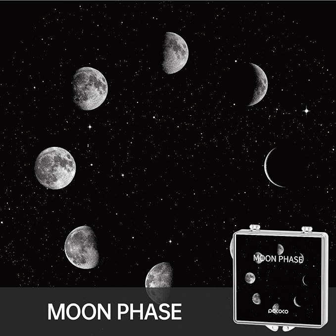 POCOCO Moon and Stars Series Discs, 5K Resolution, Realistic Patterns, 6 Pieces