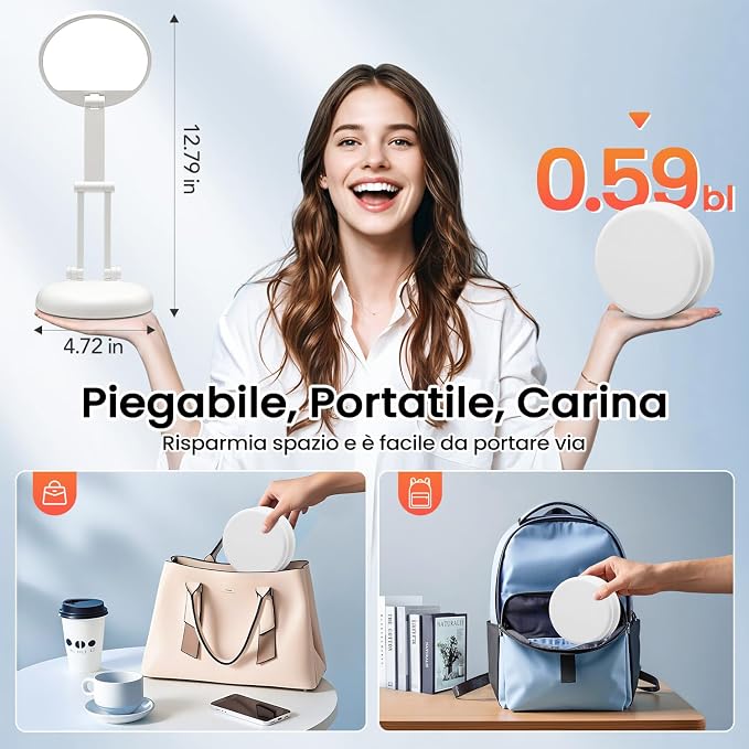 Battery Battery Operated Cordless Rechargeable Lamp - 3600mAh 10 Brightness Wireless LED Desk Table Lamp, Small Mini Portable Battery Powered Light for Home Office, Reading, Nail Light