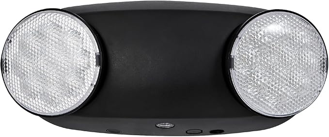 CM MZY Emergency Lights with Battery Backup,Commercial Emergency Light,Two Adjustable LED Light Head, Emergency Lighting Fixtures with Black Housing,120V/277V AC, UL Certified,1 Pack
