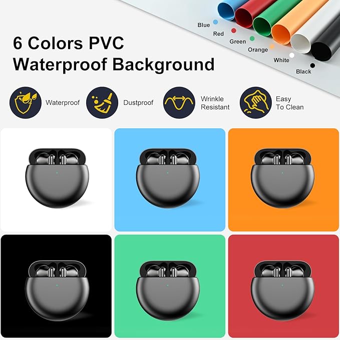 Light Box Photography - 12"x12" Portable Shooting Tent with 120 LEDs & 6 Backdrops for Jewelry & Small Product Photography