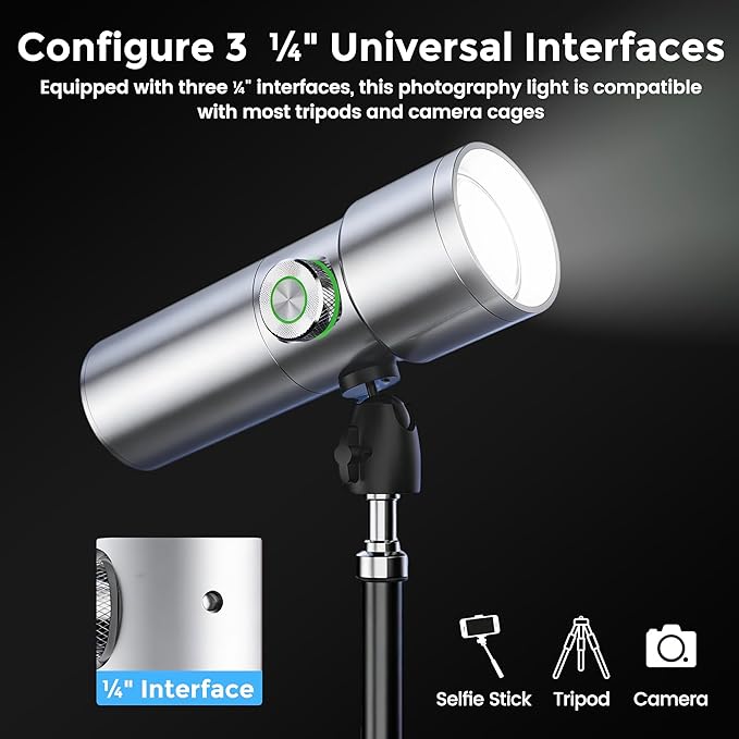4 Color RGB Photography Flashlight - with 20 GOBO Filters & Tripod, 7500mAh Rechargeable Handheld Photography Light for Weddings, YouTube, TikTok Videos, Portrait Photography, Content Creation