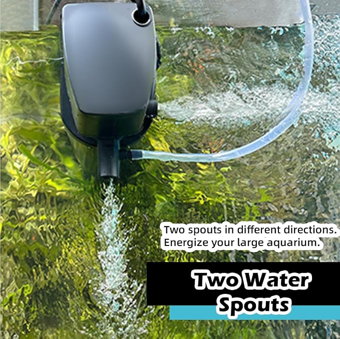 COOSPIDER Aquarium Filter with 7W U-V Light 300GPH for 75-200 Gallon Tank | Submersible Fish Tank Filter with 22W Powerful Pump for Green Clean, Turtle Tank, Oxygen Supply, Deodorization, Water Cycle