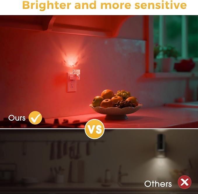 L LOHAS LED Night Light, Night Lights Plug into Wall | Color Changing Nightlight RGB with Dusk to Dawn Sensor, for Halloween, Christmas, Holiday, Hallway Bedroom Kids Room, 2 Pack