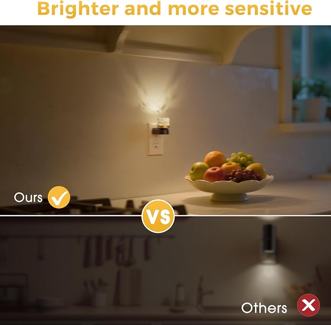 L LOHAS LED Night Lights Plug into Wall | 2 Pack 3000K/4000k/5000K Adjustable Color Temperature Bubble Night Light, Dusk to Dawn Sensor for Hallway, Bathroom, Rooms