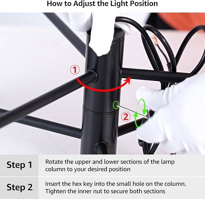 HHR Black Sputnik Ceiling Light, 6-Light Modern Chandelier with Adjustable Height, Mid Century Ceiling Lighting Fixture for Dining Room Kitchen Island Farmhouse