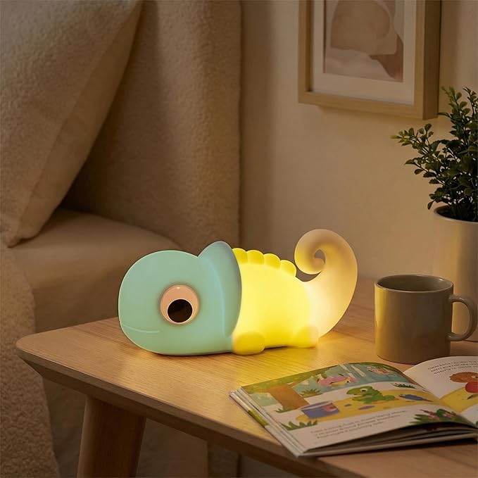 Chameleon Night Light for Kids,Night Light for Boys and Girls,Cute Room Decor Portable Night Lamp,Touch-Controlled Lighting,Touch-Controlled Lighting (Chameleon)