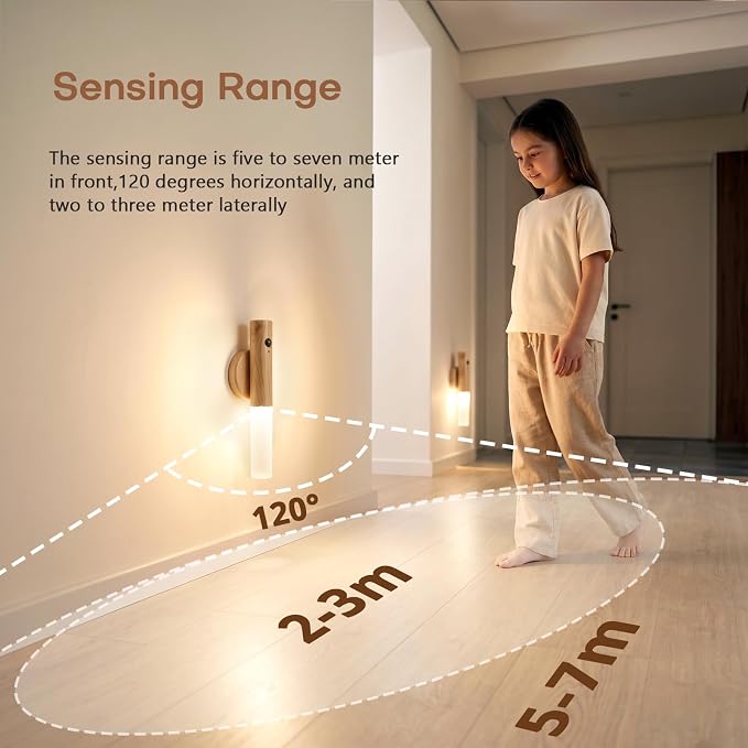 Motion Sensor Wall Lights, Rechargeable Battery Operated Wall Sconce, 1PC | LED Sconce or Handheld Lighting, Automatic Induction & Constant Light, Magnet Magnetic Base, for Hallway,Stairway,bedroom