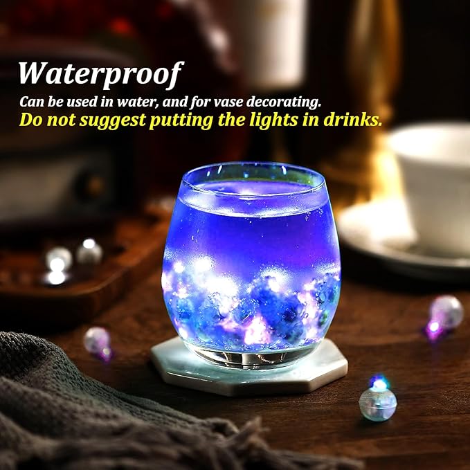 Aogist 100 PCS Purple Balloon Light with Loop for Hanging, Mini Ball Lamp Round Tiny Led Light for Paper Lanterns Balloons Vases Cups Birthday Party Event Wedding Halloween Christmas Decoration