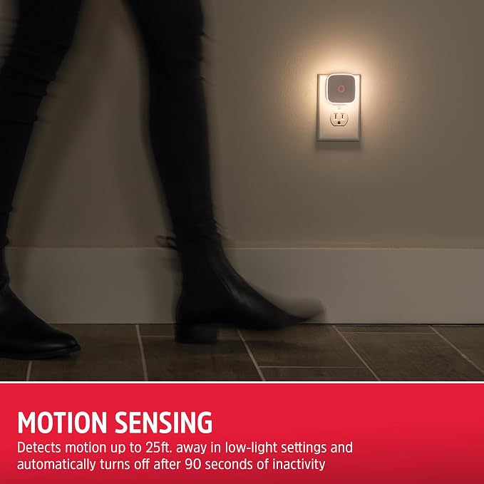 Energizer LED Motion Sensor Night Lights Plug Into Wall Dusk to Dawn Sensor Home Decor Apartment Essentials Ambient Lighting Nightlight 85617 2 Pack | Home Decor Apartment Essentials Ambient Lighting Nightlight 85617 2 Pack