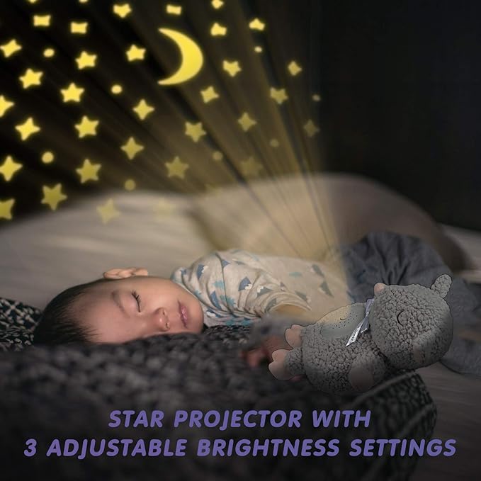 BEREST Baby Sleep Soother with Projector Night Light & Auto-Off Timer, Musical Sheep Plush Toy with White Noise, Heartbeat, Shushing, Lullabies for Newborns, Infants Shower Gift