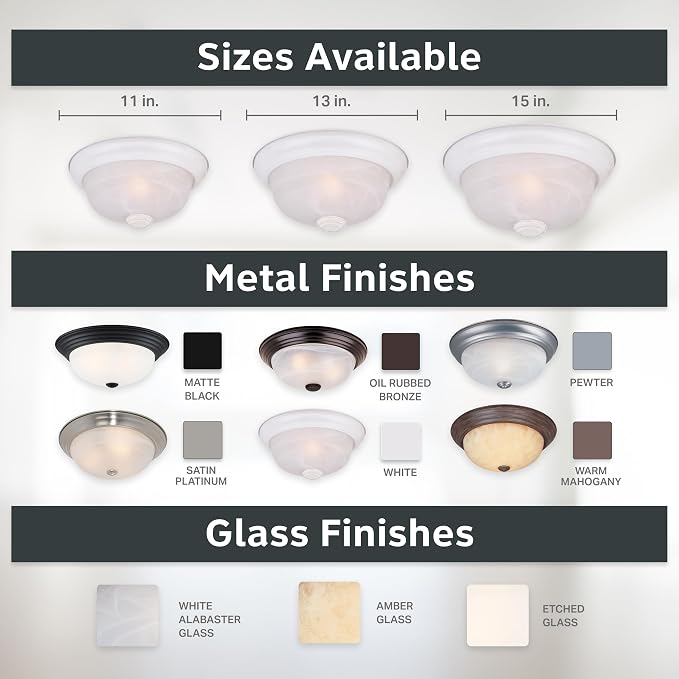 Designers Fountain 1257L-WH-AL Decorative 3-Light Flush Mount, White Finish with White Alabaster Glass, 15 in