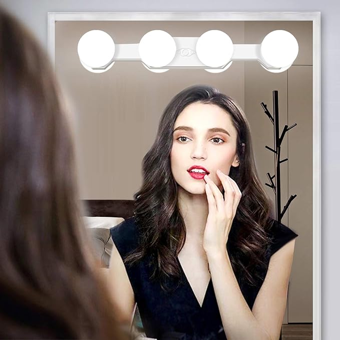 Cordless Rechargeable LED Vanity Mirror Light with Daylight Bulbs for Bathroom Makeup and Dressing Tables