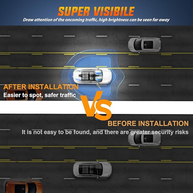 Nilight 40LED Blue White Emergency Strobe Traffic Advisor Light Bar with Suction Cups Dash Safety Warning Hazard Flashing Lights Interior Front/Rear Windshield for Trucks Construction Vehicles | with Suction Cups Dash Safety Warning Hazard Flashing Lig...