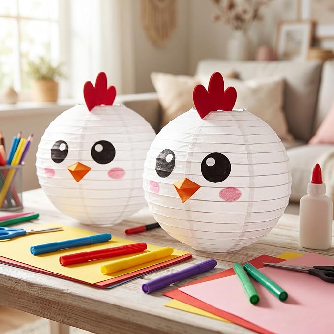 Treela 72 Pack White Chinese Japanese Paper Lanterns Decorative Hanging Round Paper Lantern Lamps for Wedding Birthday Party Decorations (8 Inch)