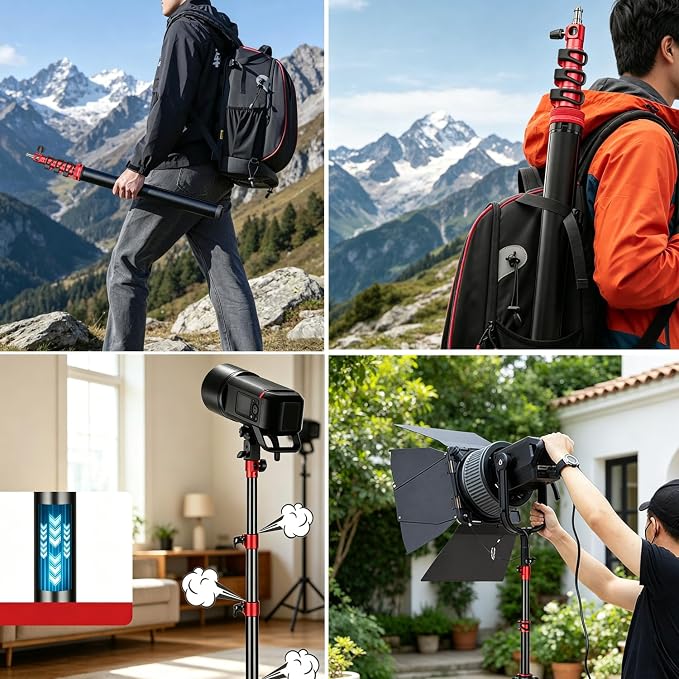 FreeSea MT-05 Heavy Duty Tripod, Aluminum Alloy Photography Light Stand