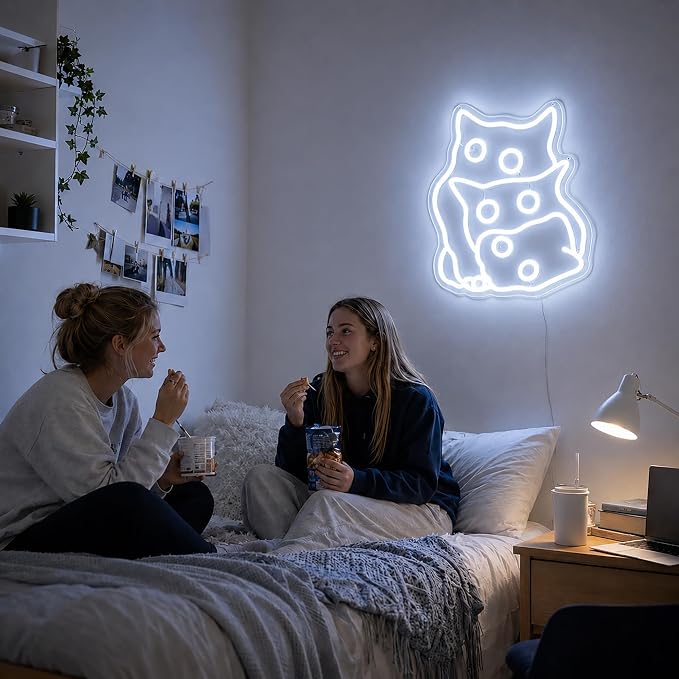 Cat Neon Sign Led Sign Neon Signs for Wall Decor Neon Lights | Cat Led Light Up Sign, Whit Room Decor, Boys Girls Gift, Party, Wall Decor, 5V USB Powered