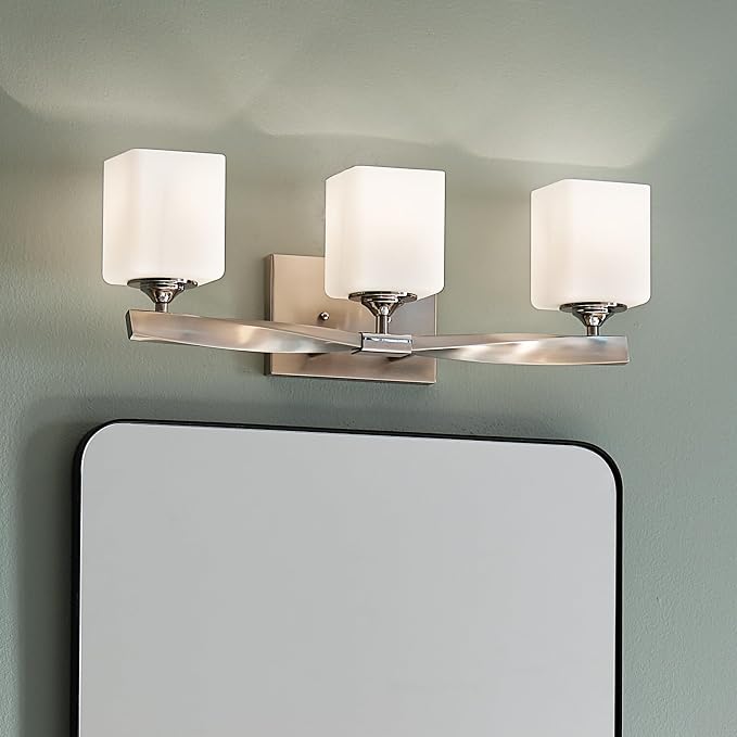 Kichler Marette 3-Light Bathroom Vanity Light, Brushed Nickel