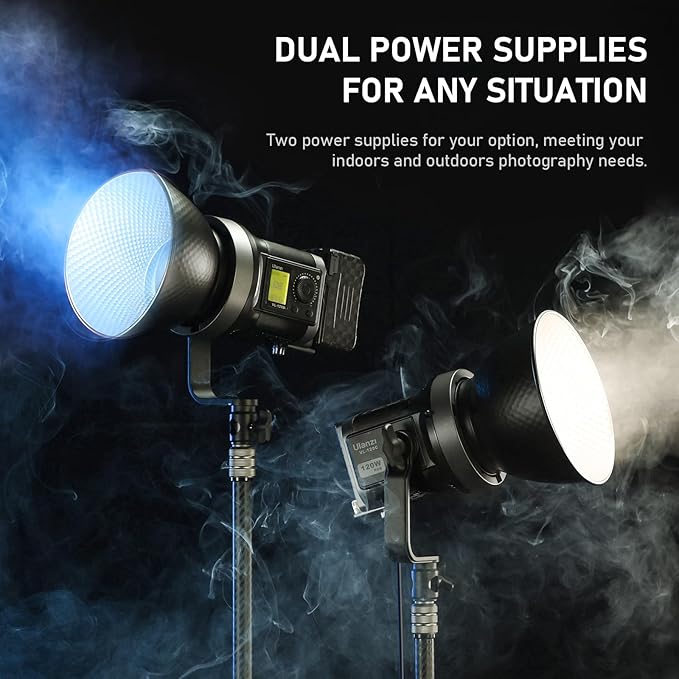 ULANZI Video Light, 120W RGB LED Video Light COB Fill Color Continuous Output Lighting with APP Control, 2700K-6500K 20 Scenes Bowens Mount Photography Light for Video Photo Recording (Bare Light)