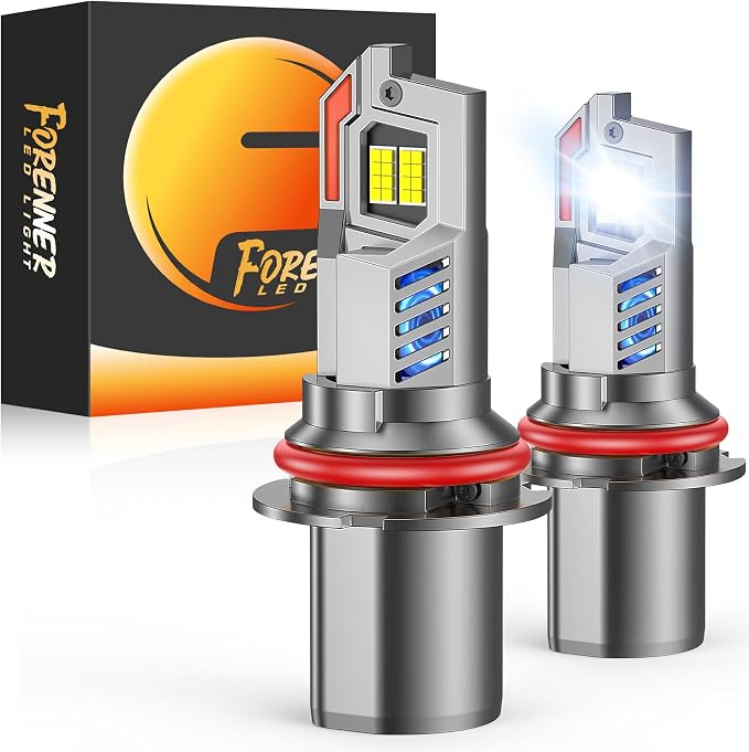 Fahren 8th-Gen 9007/HB5 Led Bulbs, 𝟵𝟬,𝟬𝟬𝟬𝗟𝗠 𝟭𝟰𝗫 Ultra Brightness HB5 9007 Fog bulb，IP68 with Cooling Fan Long Lifespan, Electronic Flashers 2 Pack