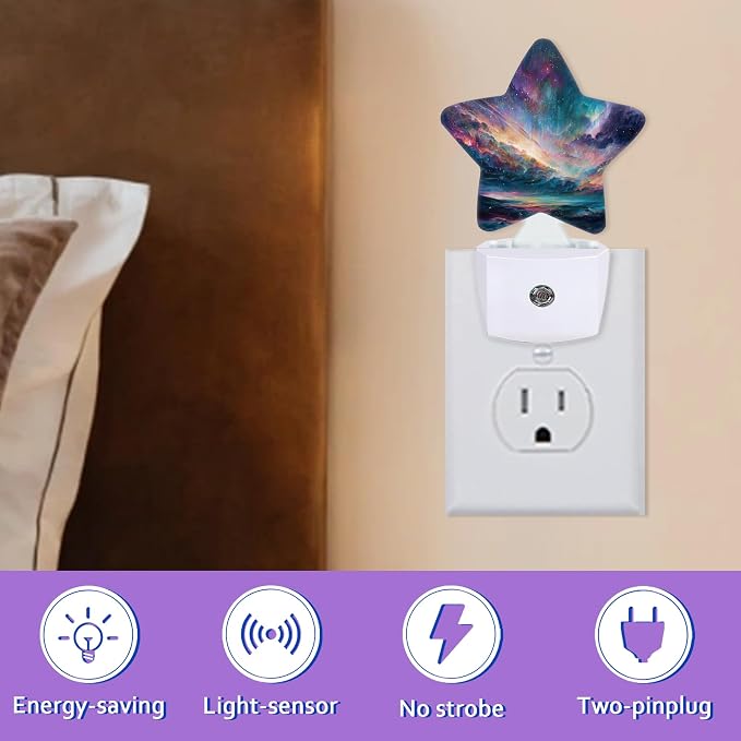 Dreamy Polar Lights Night Light for Kids,Abstract Night Lights Plug Into Wall, Lightweight Dusk to Dawn Light Sensor Warm Nightlights for Girls Boys Bedroom Nursery Basement
