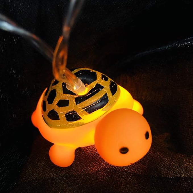 Cute Turtle Night Lights Turtle String Lights Battery Operated Bedroom Fairy Lights for Children Bedroom Home Holiday Decortion (Turtle, 1.65m/10LED)