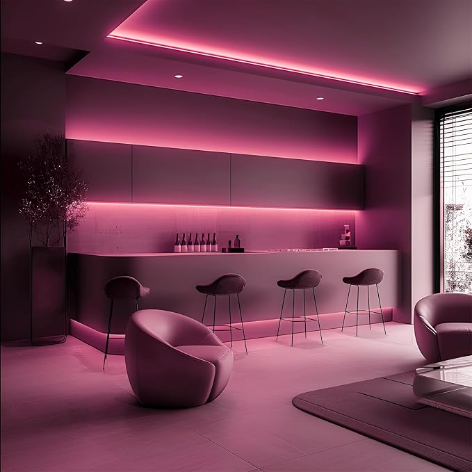 ZSLAIFU COB LED Strip Lights Pink 3.28ft, 5V Dimmable LED Light Strip, Flexible USB Light Strip for Cabinet, TV Backlighting, Bedroom, Kitchen, Home DIY Lighting