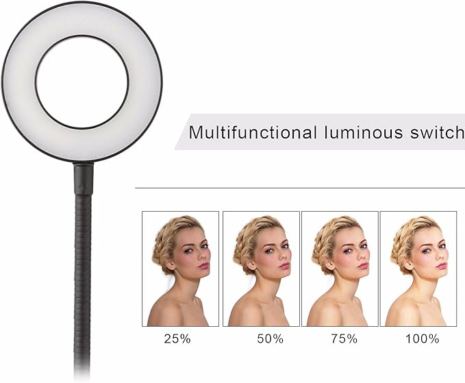 Sokani Selfie Ring Light with Cell Phone Holder and Stand Bracket for YouTube TIK Tok Tiktok Zoom Video Conference Live Stream Makeup Dimmable LED Circle RingLight for iPhone Android Mobile Smartphone