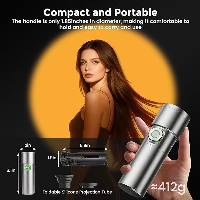 4 Color RGB Photography Flashlight - with 20 GOBO Filters & Tripod, 7500mAh Rechargeable Handheld Photography Light for Weddings, YouTube, TikTok Videos, Portrait Photography, Content Creation