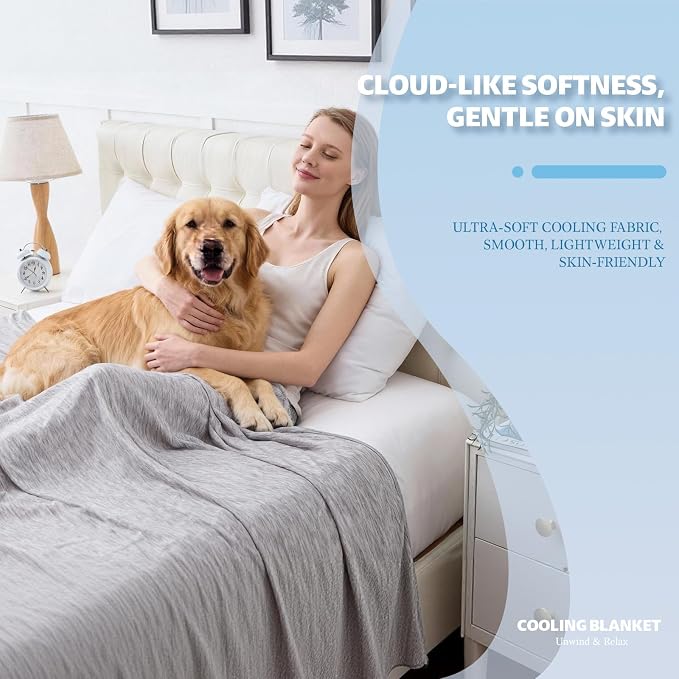 Cooling Blanket King Size, 90"x108" Cooling Blankets for Hot Sleepers, Cold Blanket Thin Lightweight Breathable Soft for Couch Bed, Lightweight Blanket Keep Cool for Night Sweats