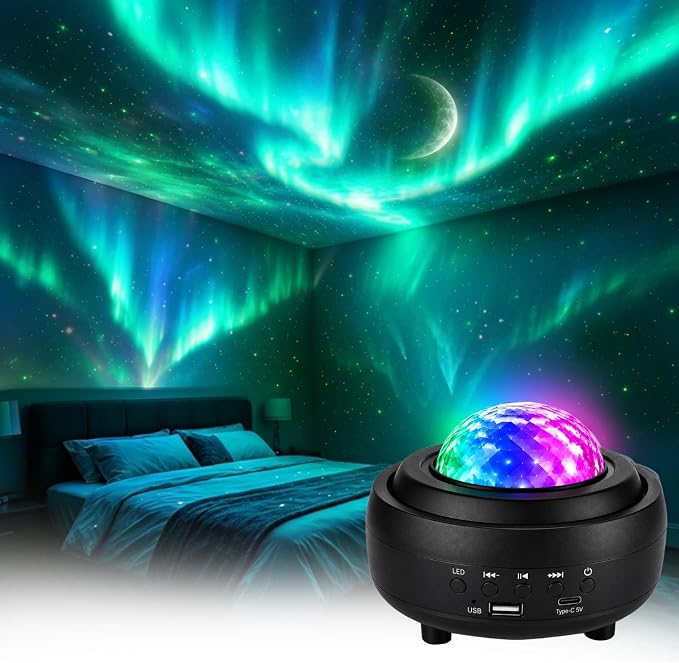 Galaxy Star Projector Light, 3-in-1 Galaxy Projector with Bluetooth Speaker, Northern Lights Aurora Projector Night Light for Kids Adults, Starry Night Light for Bedroom Gaming Room Home Office Decor