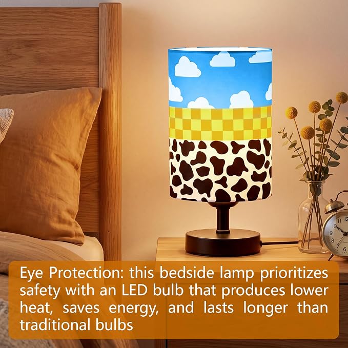 Cartoon Story Table Lamps Gifts 3 Colors Dimmable Lights 5.12 x 10 Inch Night Light Inspired Cartoon Story Bedroom Lamps for Room Bedroom Desk Home Decor Birthday Gifts