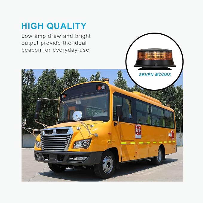 Agrieyes W16M Amber LED Beacon Lights, Emergency Strobe | Warning/Strobe Flashing