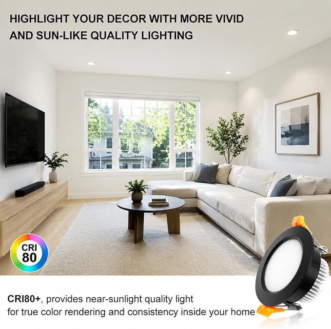 2 Inch LED Recessed Lighting 16 Pack, Dimmable LED Downlight 3W (35W Halogen Equivalent), 5000K Daylight White, CRI80+ Recessed Lights, Canless LED Recessed Lighting with Driver for Ceiling