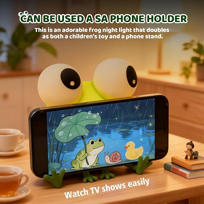 Frog Bedside Touch Night Light with Timer Dimmable 3 Brightness 7 Colors Small Cordless Table Lamp Warm Sleep Aid USB Rechargeable Portable Night Lamp for Nightstand Bedroom Living Room Home